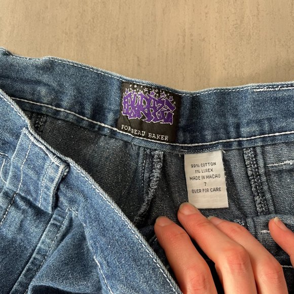 Vintage 90s Auraze for Beau Baker Multi Pocket Wide Leg Jeans - Picture 3 of 8